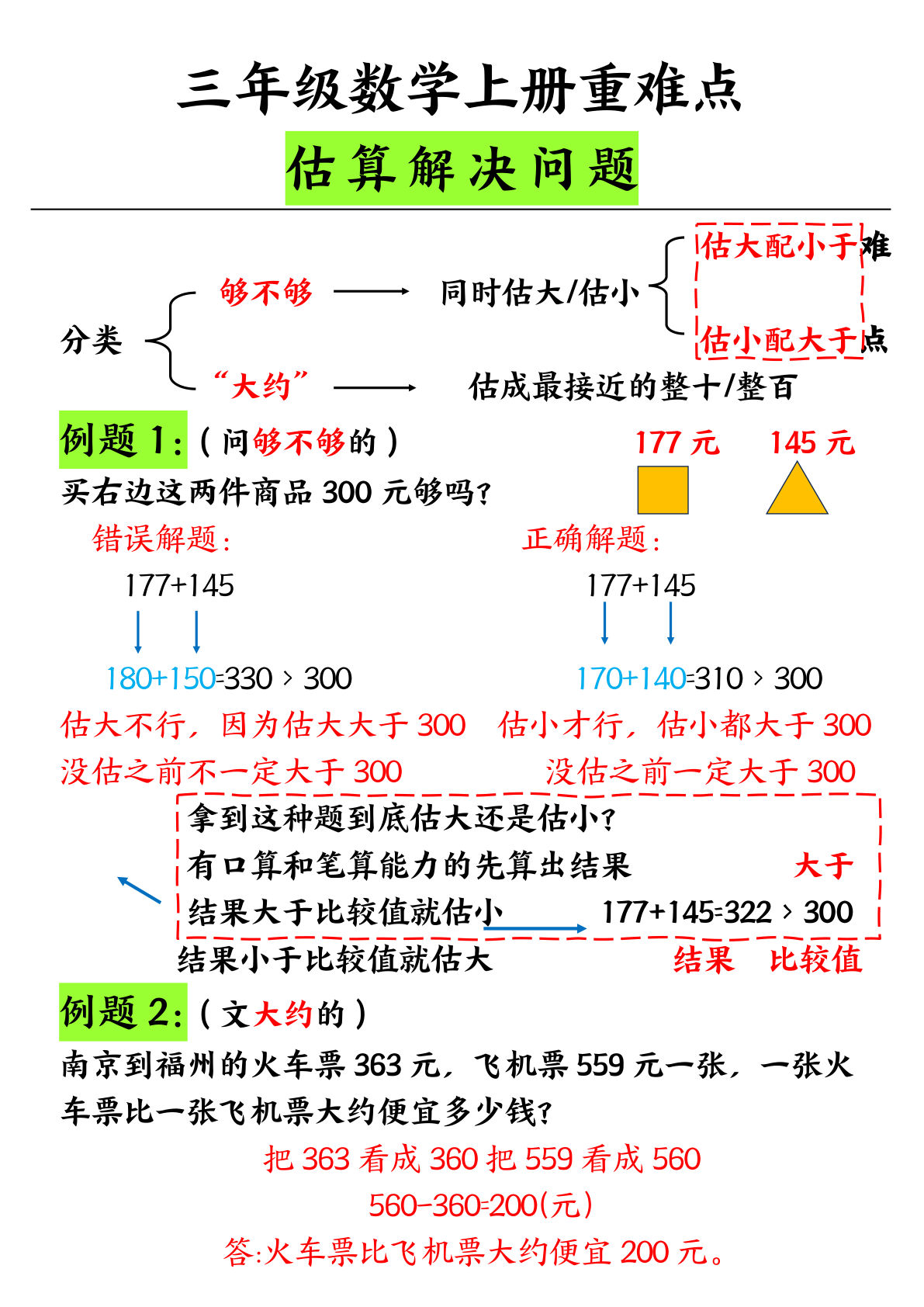 【0205】三年级数学上册估算解决问题